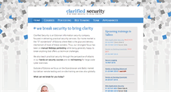 Desktop Screenshot of clarifiedsecurity.com