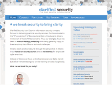 Tablet Screenshot of clarifiedsecurity.com